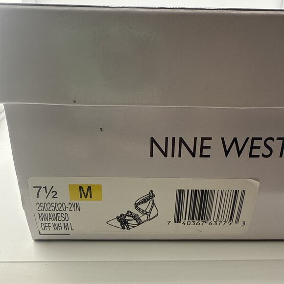 Nine West Womens Aweso Off White Adjustable Ankle Strap 7.5 M NWB - Picture 8 of 9